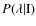 $P(\lambda \vert{\rm I})$