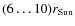 $(6 \dots 10) r_{\rm Sun}$