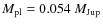 $M_{\rm pl}=0.054~M_{\rm Jup}$