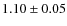 $ 1.10 \pm0.05$