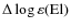 $\Delta\log\varepsilon{\rm (El)}$