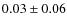 $0.03 \pm 0.06$