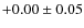 $+0.00 \pm0.05$