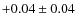 $+0.04 \pm0.04$