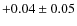 $+0.04 \pm0.05$