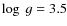 $\log~g = 3.5$