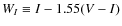 $W_I\equiv I-1.55(V-I)$