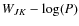 $W_{JK}-\log(P)$