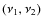 $(\nu_1, \nu_2)$