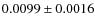 $0.0099\pm 0.0016$