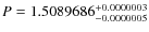 $P=1.5089686^{\rm +0.0000003}_{-0.0000005}$