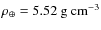 $\rho_\oplus=5.52 {\rm ~g~cm^{-3}}$