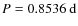 $P=0.8536\ {\rm d}$