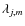 $\lambda_{j,m}$