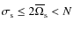 $\sigma_{\rm s}\le2\overline\Omega_{\rm s}<N$