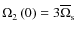 ${\Omega_{2}\left(0\right)=3\overline\Omega_{\rm s}}$