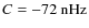 $C=-72\hbox{ }\rm {nHz}$