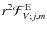 $r^2{\mathcal F}_{V;j,m}^{\rm E}$