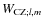 $W_{{\rm CZ};l,m}$
