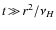 $t\!>\!\!>\!r^2/\nu_{H}$