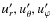 $u_{r}',u_{\theta}', u_{\varphi}'$