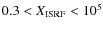 $0.3<X_{\rm ISRF}<10^5$