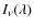 $I_{\nu}(\lambda)$