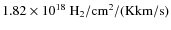 $\rm 1.82\times 10^{18} \rm ~H_{2}/cm^{2}/(Kkm/s)$