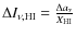 $\Delta I_{\nu,\rm HI}=
\frac{\Delta a_{\nu}}{X_{\rm HI}}$