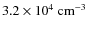 $3.2\times10^4~{\rm cm}^{-3}$