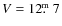 $V=12\hbox{$.\!\!^{\rm m}$ }7$