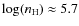 $\log(n_{\rm H})\approx 5.7$