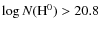 $\log N({\rm H}^0)>20.8$