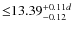 ${\le} 13.39^{+0.11d}_{-0.12}$
