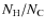 $N_{\rm
H}/N_{\rm C}$