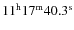 $11^{\rm h}17^{\rm m}40.3^{\rm s}$
