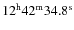 $12^{\rm h}42^{\rm m}34.8^{\rm s}$