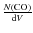 $\textstyle{N({\rm CO})\over {\rm d}V}$