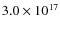 $3.0\times10^{17}$