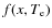 $f(x,T_{\rm e})$