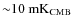 ${\sim}10~{\rm mK}_{{\rm CMB}}$