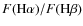 $F({\rm H}\alpha)/F({\rm H}\beta)$