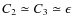$C_2 \simeq C_3 \simeq \epsilon$