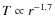 $T \propto r^{-1.7}$