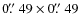 $0\hbox{$.\!\!^{\prime\prime}$ }49\times0\hbox{$.\!\!^{\prime\prime}$ }49$