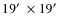 $19\hbox{$^\prime$ }\times19\hbox{$^\prime$ }$
