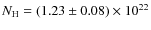 $N_{\rm H}=(1.23\pm0.08)\times10^{22}$