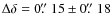 $\Delta
\delta=0\hbox{$.\!\!^{\prime\prime}$ }15\pm0\hbox{$.\!\!^{\prime\prime}$ }18$