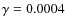 $\gamma=0.0004$