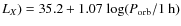 $L_X{\rm
)}=35.2+1.07\;{\rm log(}P_{\rm orb}/{\rm 1~h)}$